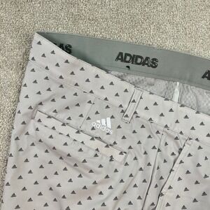 Adidas Ultimate365 Mens 38 Golf Shorts Gray All Over Logo Print Performance